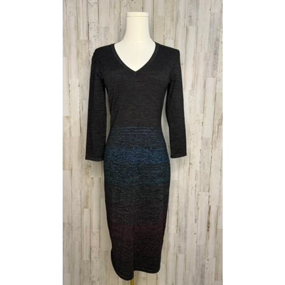 Trina Turk Women's Black Space-Dye Ombre Sweater Dress Size Small - Picture 2 of 9